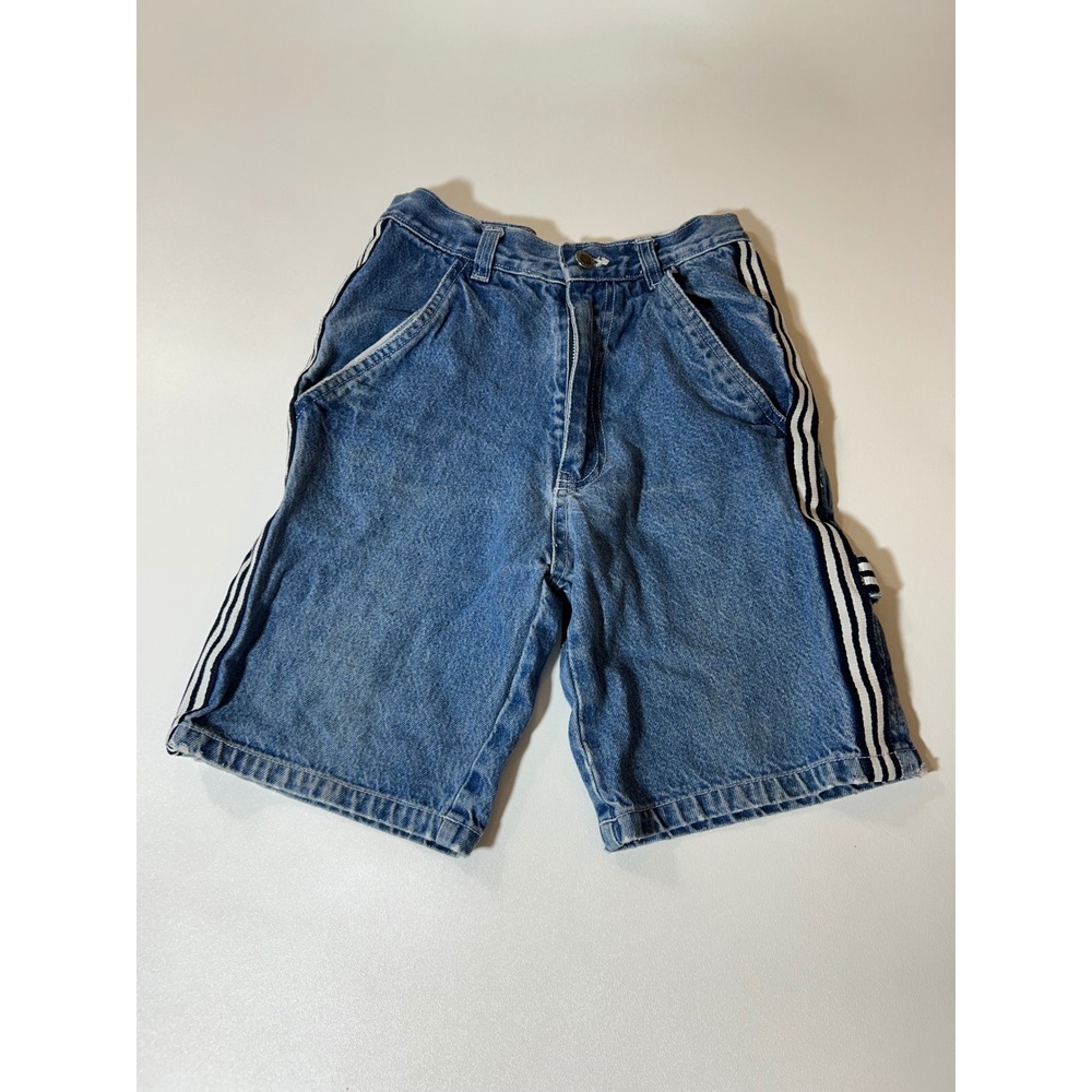 Route 66 Carpenter Shorts Boys Size 10 Blue Excellent Denim Side Stripe Utility